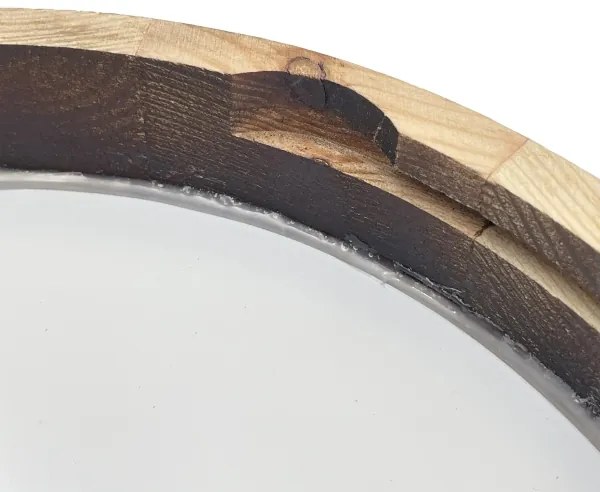 Plafonieră LED OAK SMOKY SLIM, 20W, 230V, 4000K, Ø 27 cm, stejar/maro închis