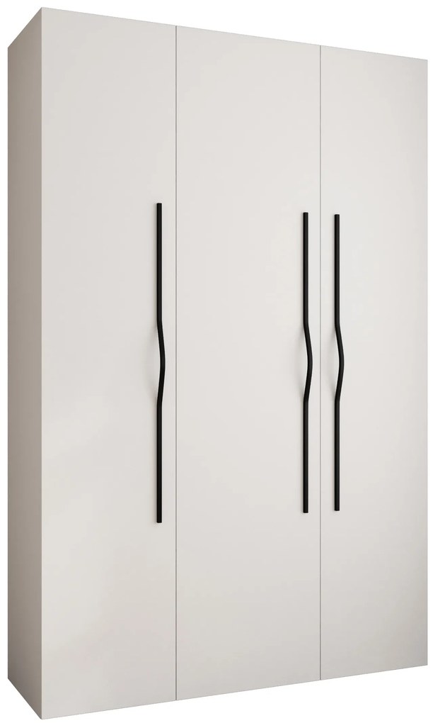 Dulap de haine 160 cm Carmela 40-2 (alb + Negru). 1126569