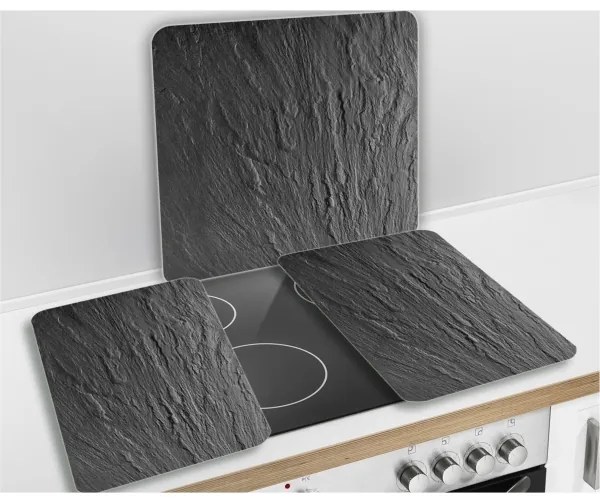 WENKO 2712984500 - Placă de acoperire NEUTRAL 56 x 50 cm, neagră/transparentă