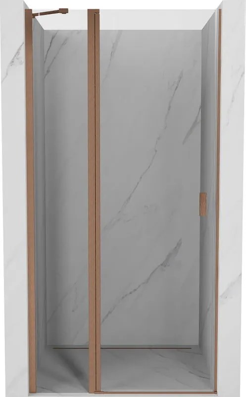 Mexen Mist ușă de duș batantă 70 cm, transparent, cupru periat - 8A4-070-000-65-00