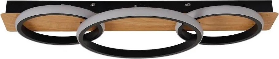 Plafonieră LED ROWENA, 18W, 230V, negru/maro