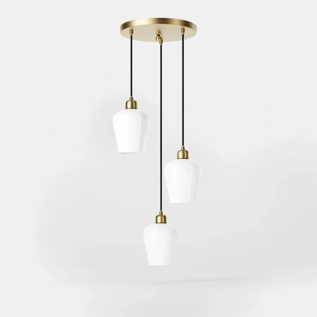 Lustra design italian din alama si sticla Talis