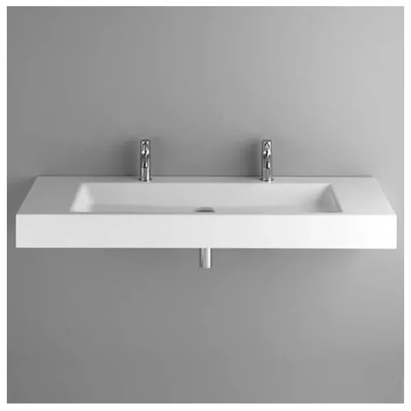 Lavoar dublu suspendat, Bette Aqua, 140x49.5cm, alb lucios, A052-000-HLW2