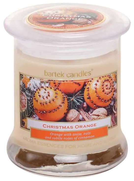 Lumânare în sticlă cu capac PORTOCALA DE CRĂCIUN 260 g