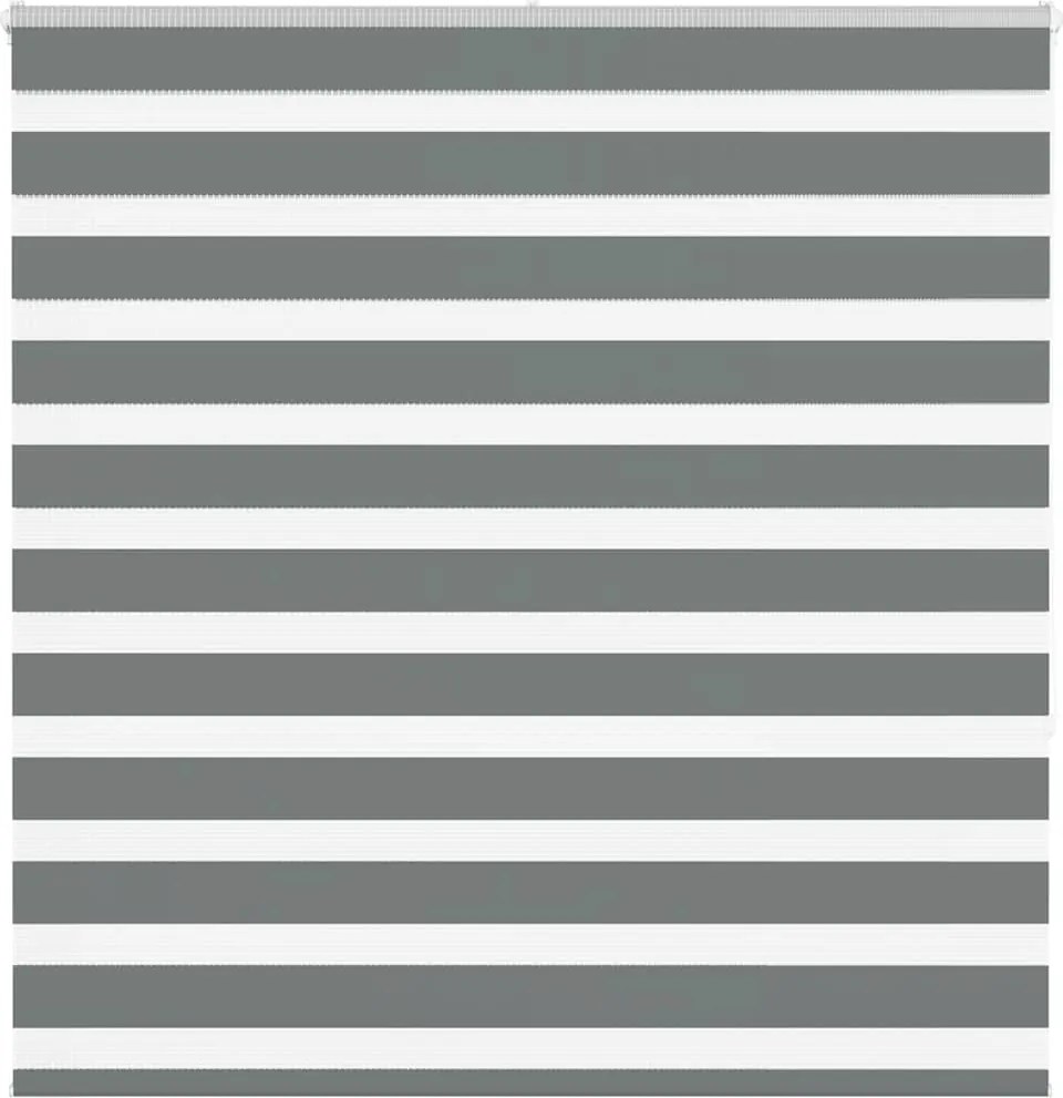 vidaXL Jaluzea tip zebra gri închis lățime țesătură 135,9 cm poliester