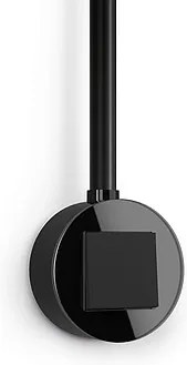 Întrerupător simplu GIRA Studio negru mat cu ramă simplă sticlă neagră