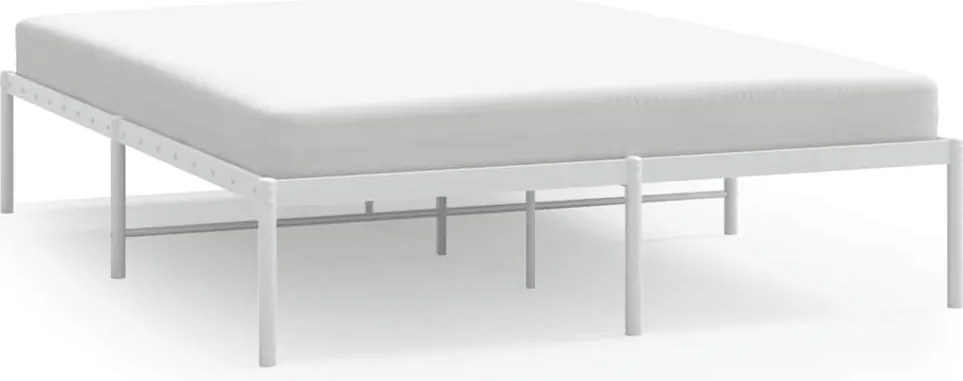 vidaXL Cadru pat metalic, alb, 140x200 cm