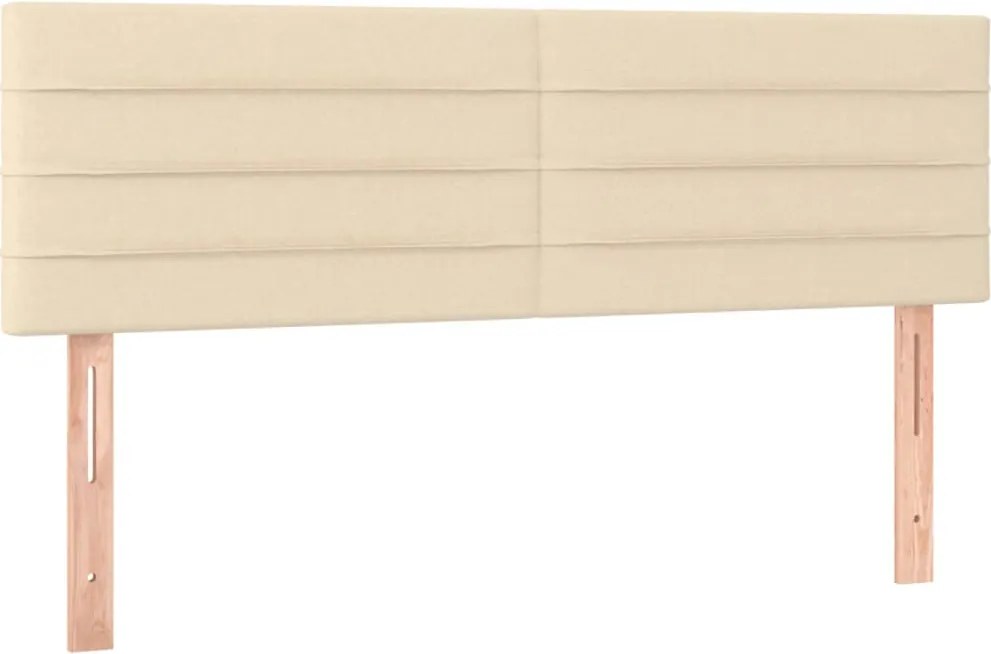 vidaXL Tăblii de pat, crem, 144x5x78/88 cm, textil