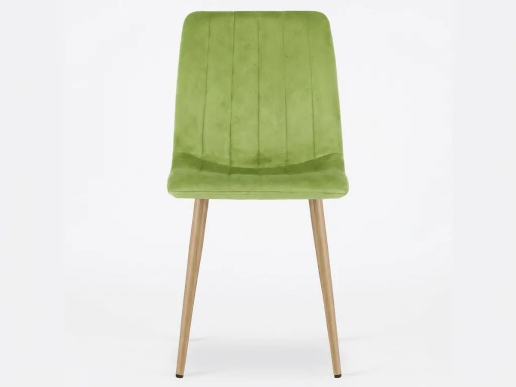 Scaun de catifea verde deschis LAVA