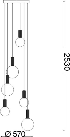 Ideal Lux - Lustră LED suspendată ODEON LED/39W/230V CRI 90 Ø 57 cm bej/alb