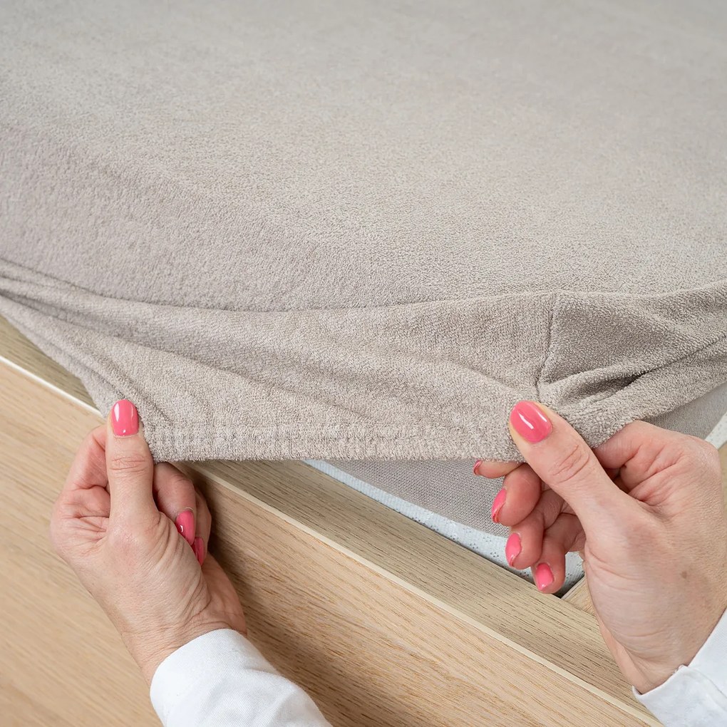 Cearșaf de pat 4Home, din bumbac fin, gri, 90 x 200 cm, 90 x 200 cm