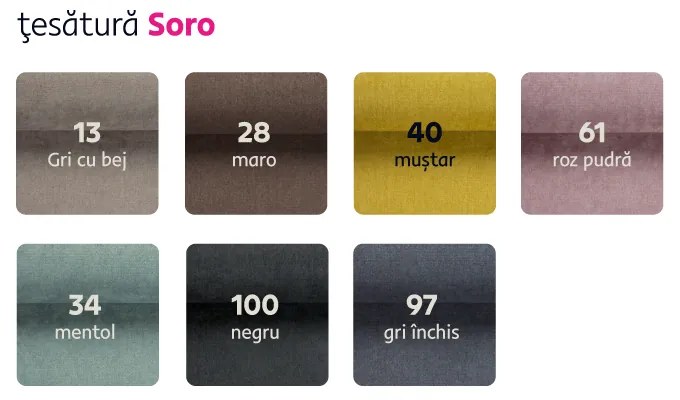 Set canapea, gri deschis / roz pudră, material textil, stânga, BRATO