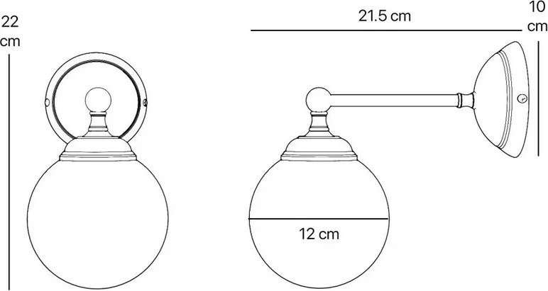 Aplica din alama stil modern Art Deco Incanto