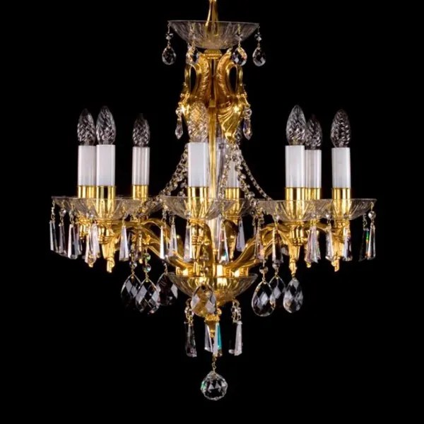 Candelabru cristal Bohemia 8 brate, diam.60cm LILIE CE