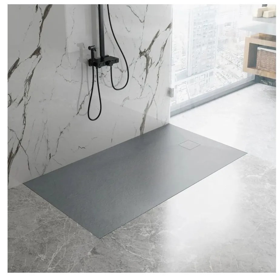 Rea Magnum Grey cadita de dus patrata x90 cm gri REA-K4106