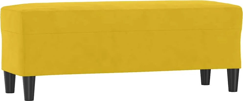 vidaXL Bancă, galben, 100x35x41 cm, catifea