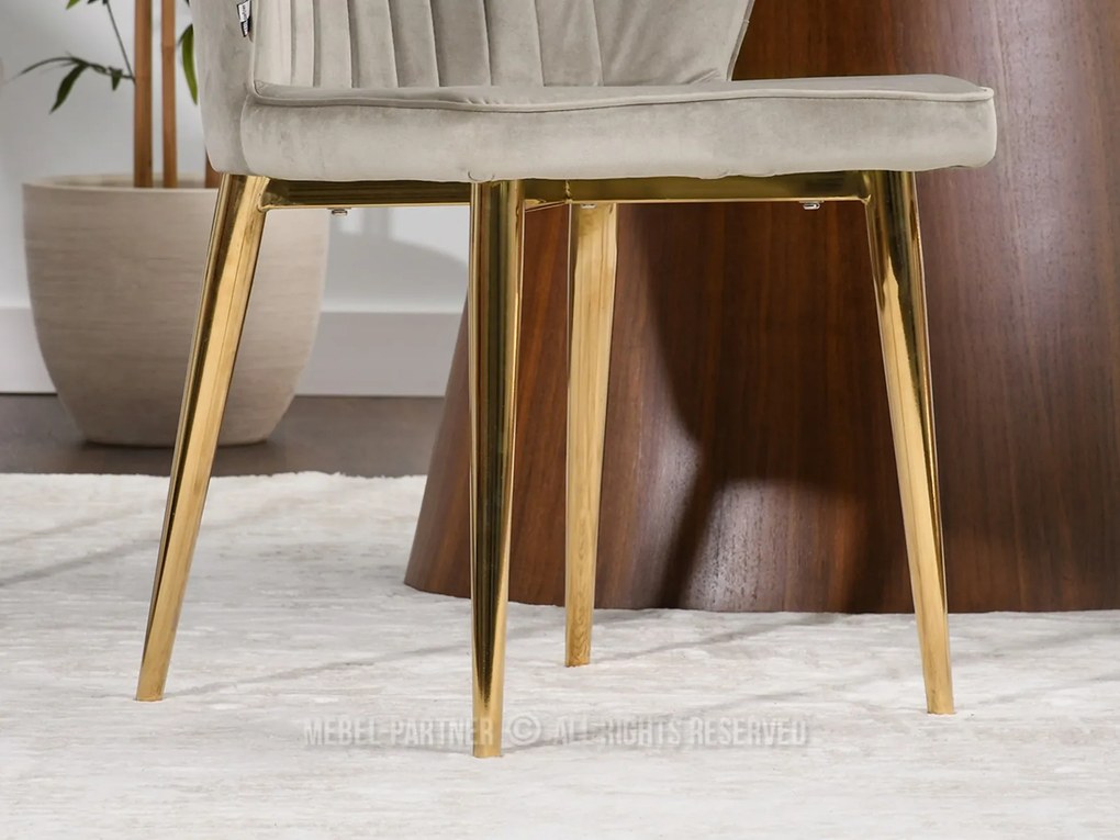 Scaun Greta K (bej + auriu). Promo -14%. 1111058