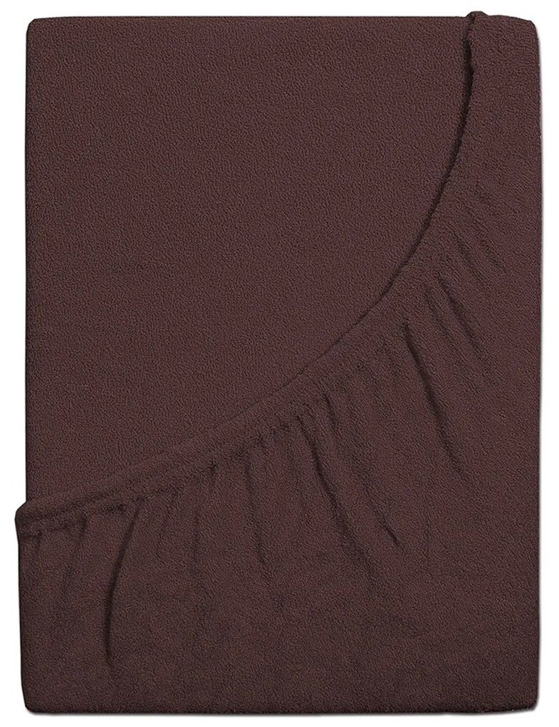 Cearșaf de pat 4Home frotir Ideal maro închis , 180 x 200 cm, 180 x 200 cm