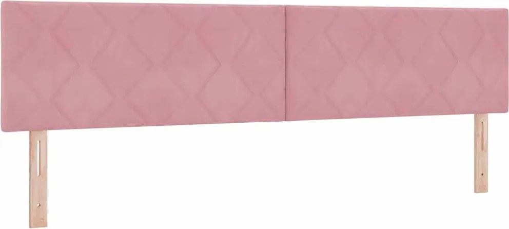 vidaXL Tăblie cap Roz 200 cm Catifea