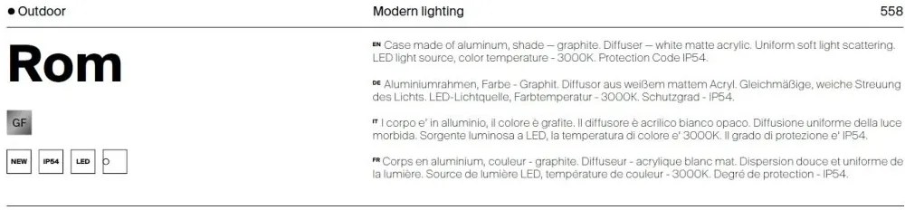 Aplica LED pentru exterior IP54 Rom