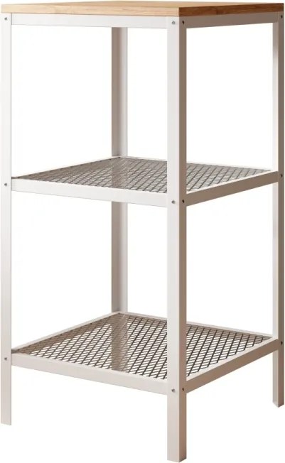 Raft metalic pentru carti, 40x80x40 cm, Rolin 1, ADRK Furniture (Culoare: Auriu / Sonoma)