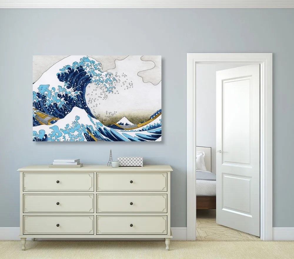 Tablou reproducere Marea vală de la Kanagawa - Katsushika Hokusai