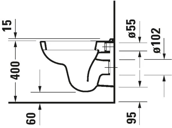 Duravit 22110900002 - Vas WC suspendat D-CODE, ceramică, alb lucios