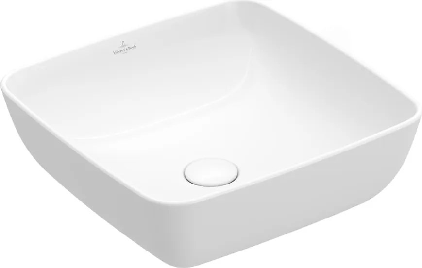 Lavoar pe blat Villeroy&Boch Artis TitanCeram alb Alpin CeramicPlus 41x41 cm