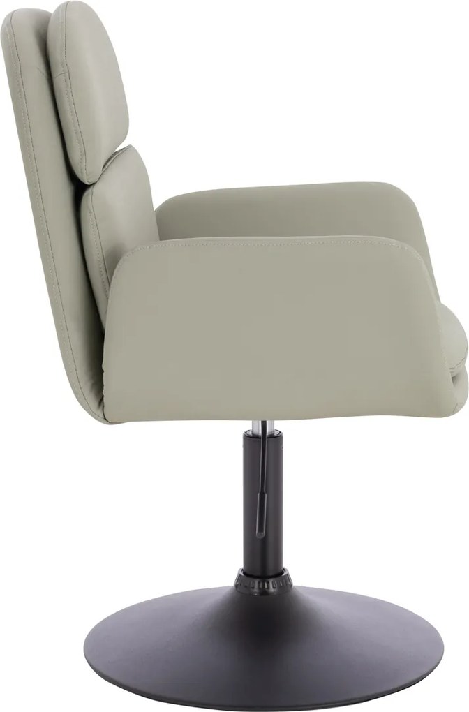 HR480N Scaun Culoarea Inului Piele Ecologica Premium Soft cu Bază Neagră