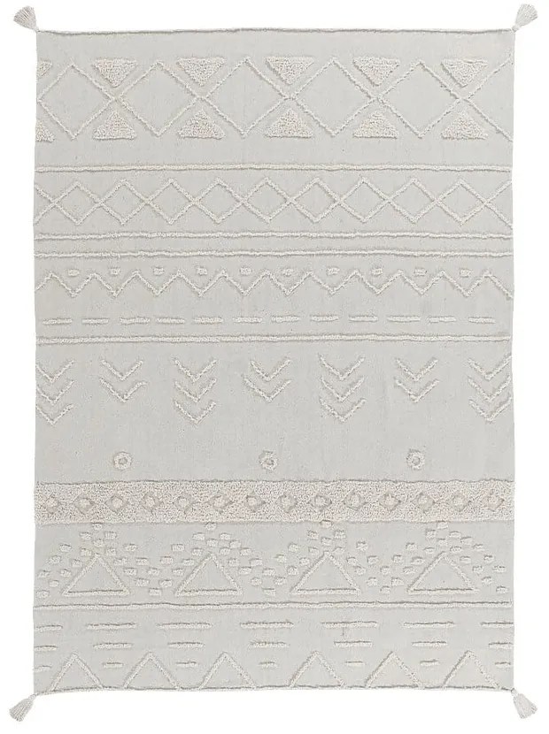 Covor alb lavabil/țesut manual din bumbac 170x240 cm Tribu Natural – Lorena Canals