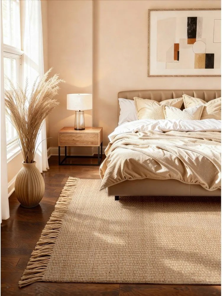 Covor în culoare naturală reversibil/țesut manual din iută 120x170 cm Fjord – Hanse Home