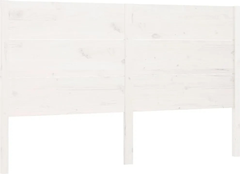 vidaXL Tăblie de pat, alb, 146x4x100 cm, lemn masiv de pin