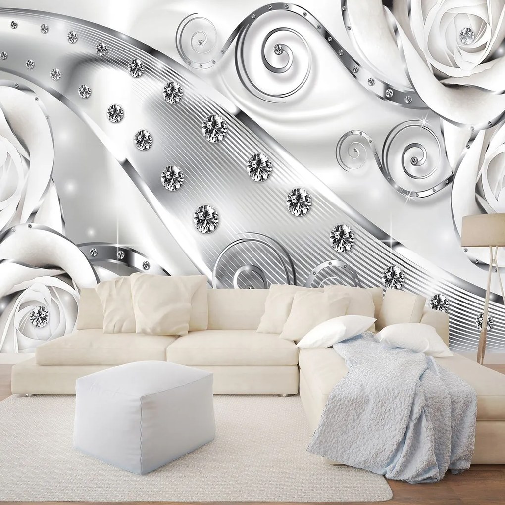 Fototapet - Ornament luxos cu diamante (254x184 cm)