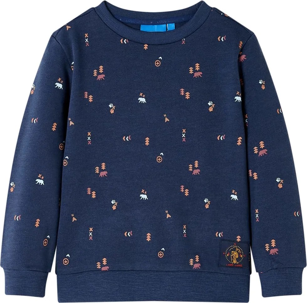 vidaXL Bluzon pentru copii, bleumarin melanj, 92