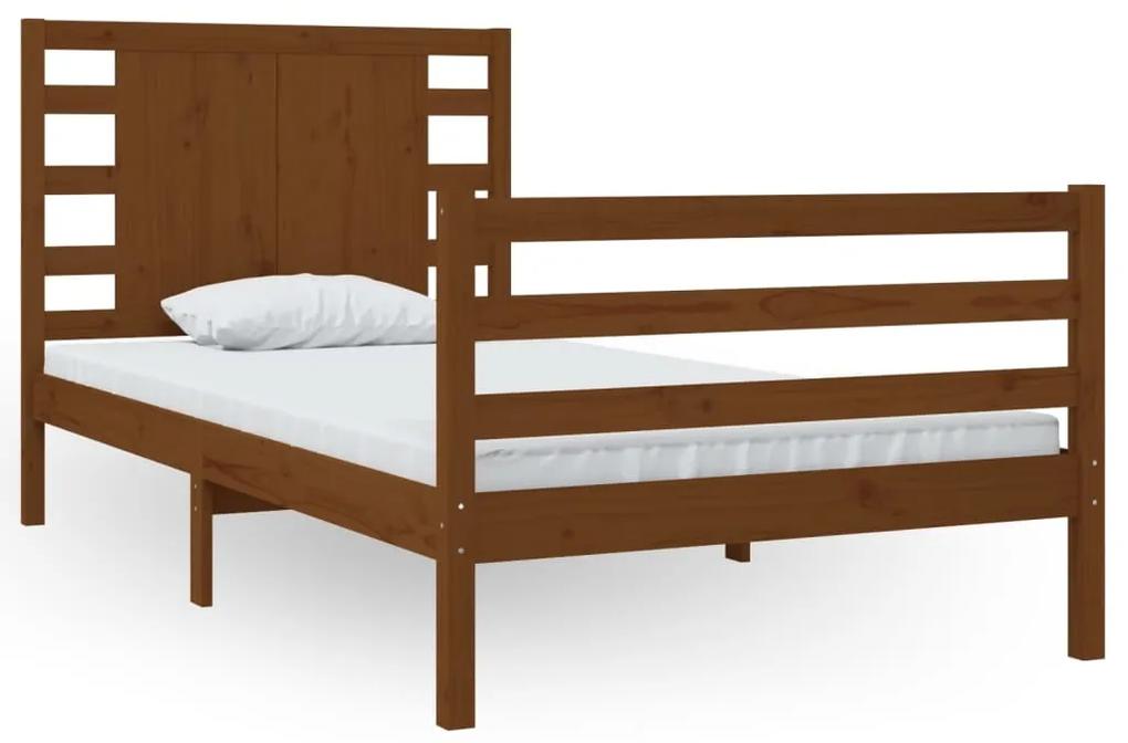 3104271 vidaXL Cadru de pat, maro miere, 90x200 cm, lemn masiv de pin