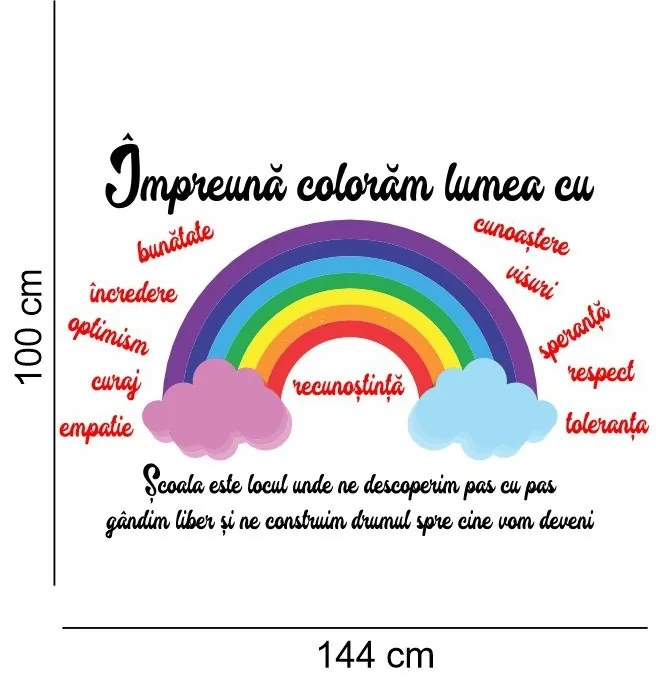 Sticker perete Impreuna coloram lumea