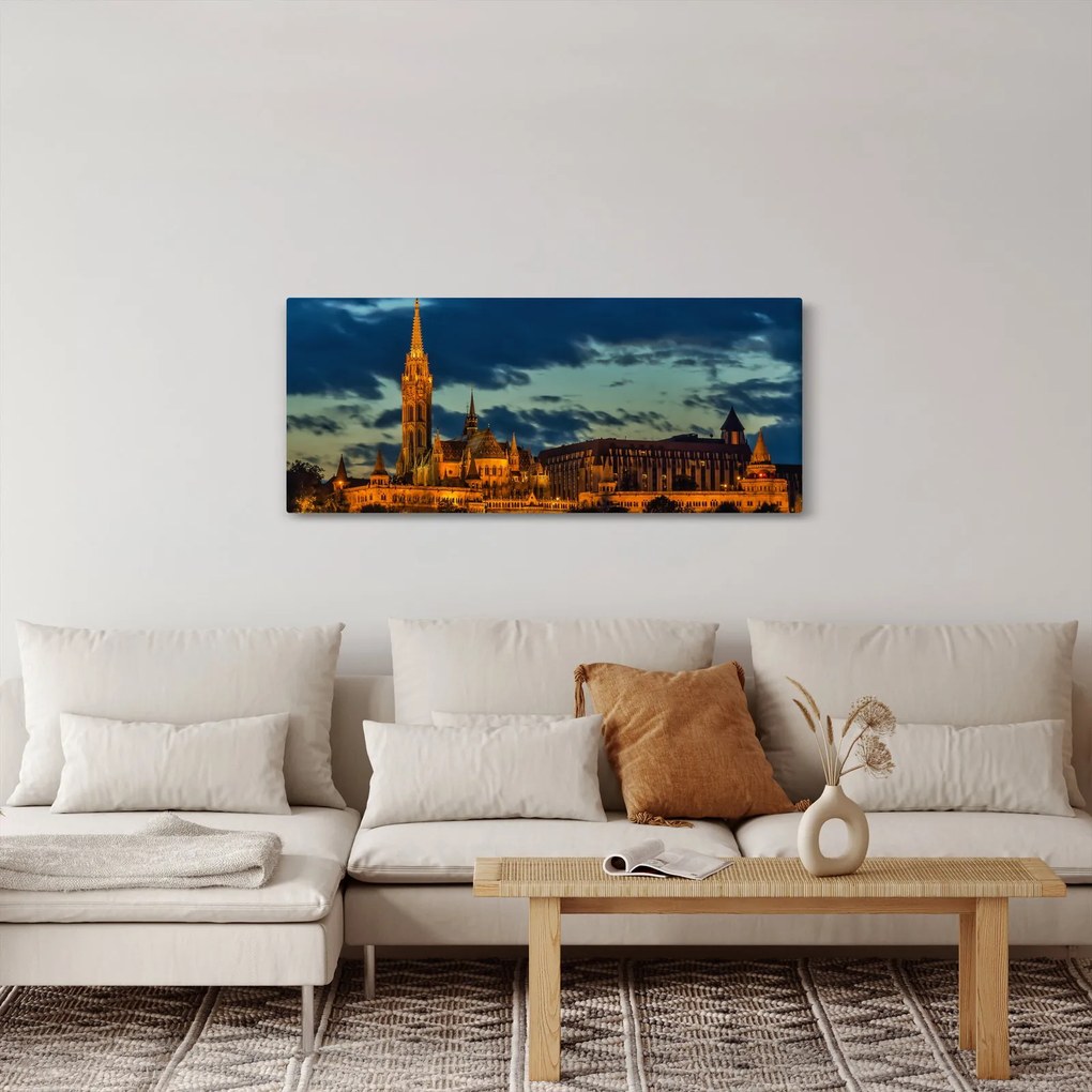 Tablou cu construcție iluminată (120x50 cm)