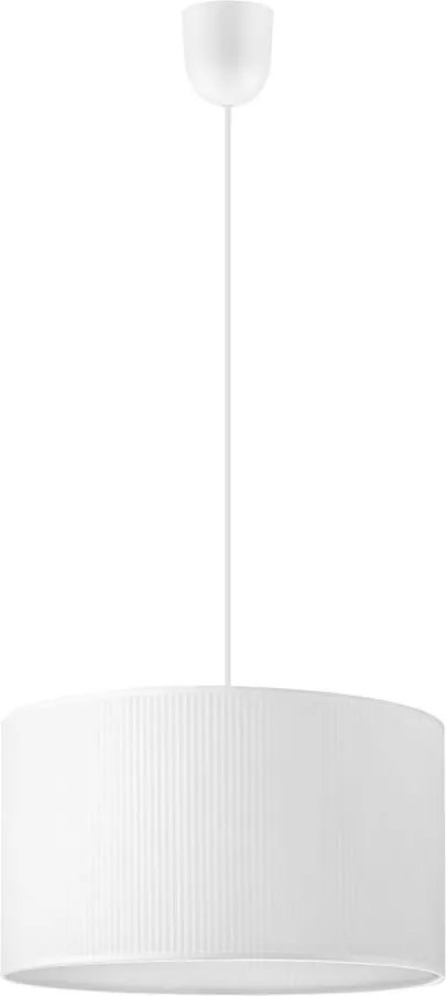 Lustră suspendată pe cablu SIRJA PLISADO 1xE27/15W/230V Ø 35 cm albă