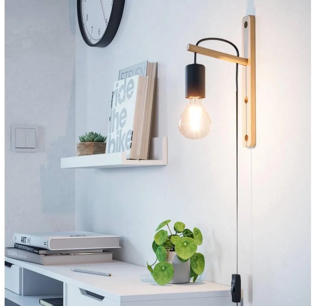 Aplică Eglo 44013 POCKLEY 1xE27/10W/230V maro/negru