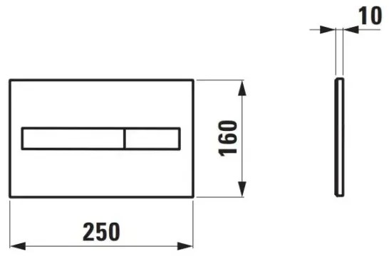 LAUFEN H8956610000001 - Placă de acționare DUAL LIS, alb