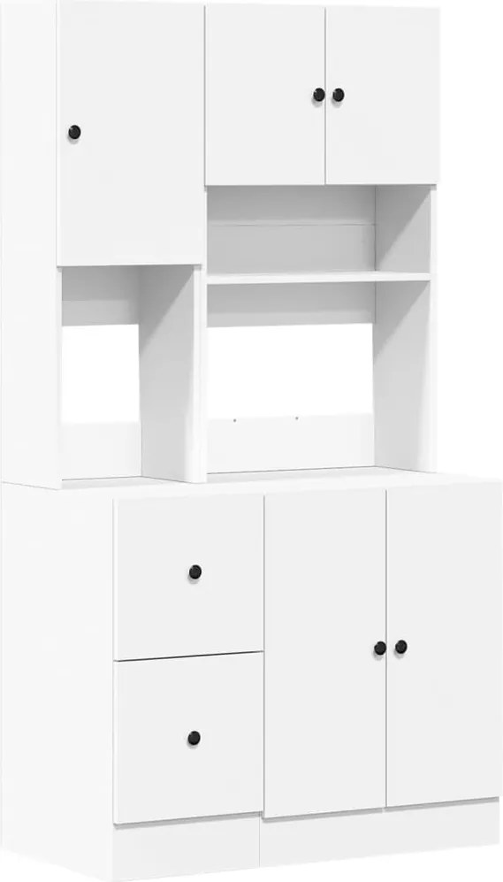 vidaXL Dulap de bucătărie, alb, 95x50x180 cm, lemn prelucrat