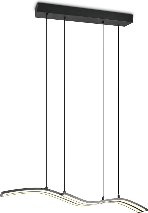 Lustră negru-mat LED cu control prin telecomandă/cu intensitate reglabilă din metal Spider – Trio Select