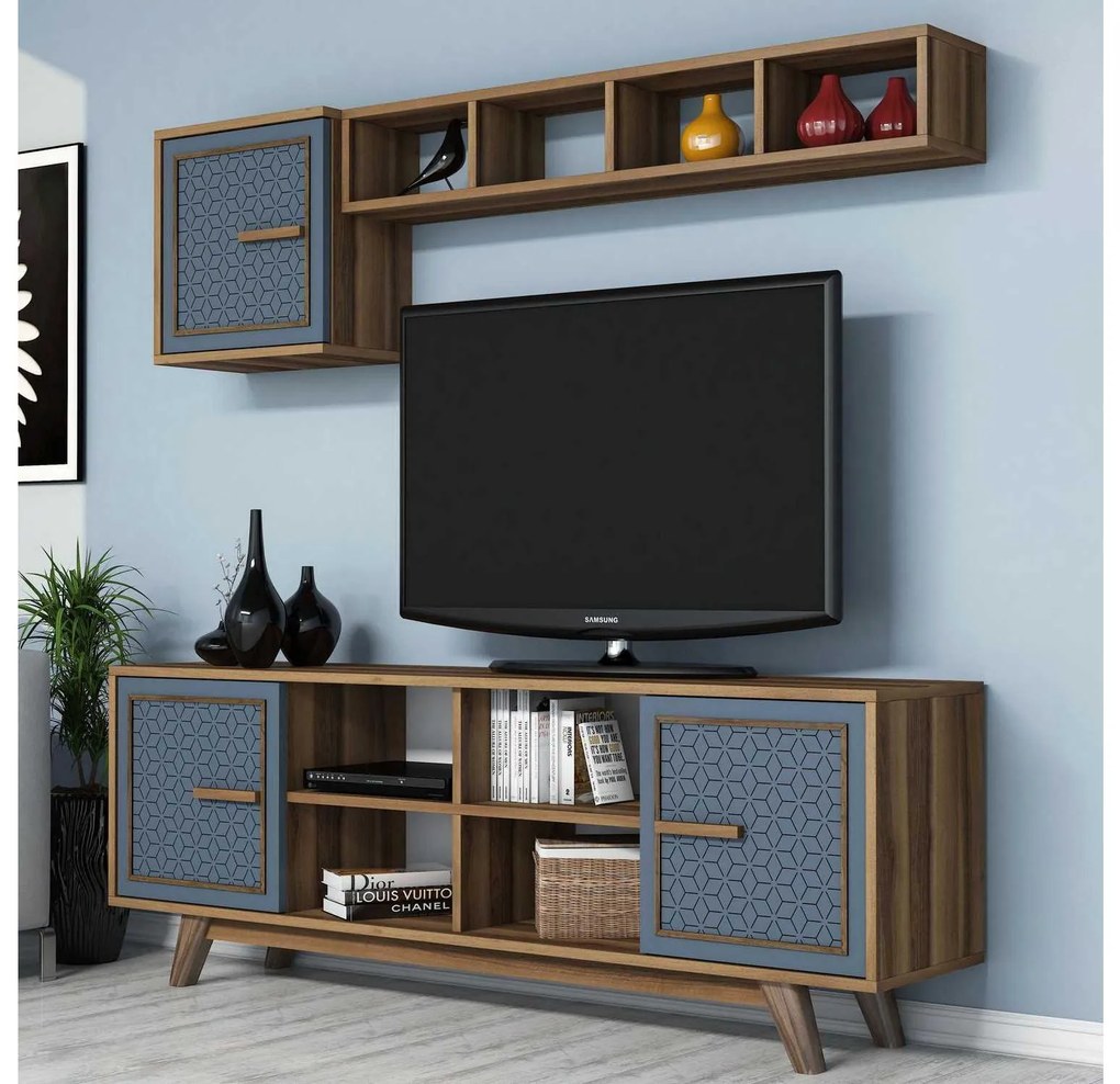Mobilier living Aysha (Nuc + albastru). 1089198