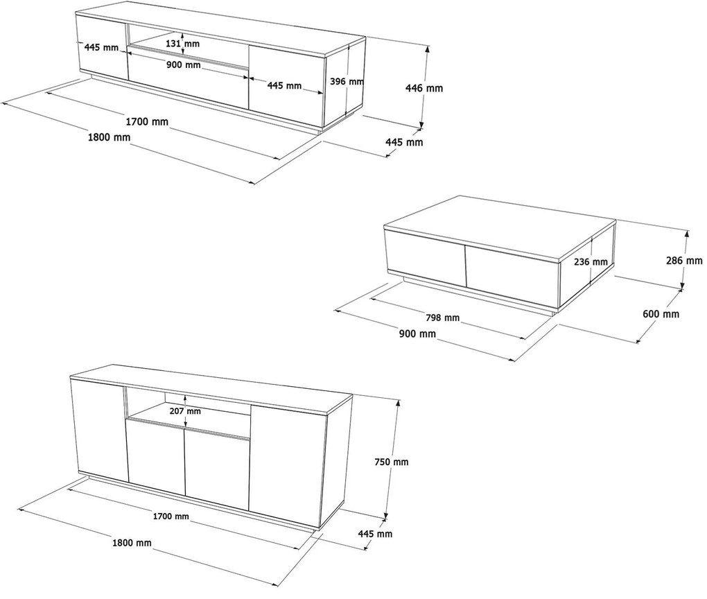 Mobilier living France 18 (Pin atlantic + antracit) . 1102146
