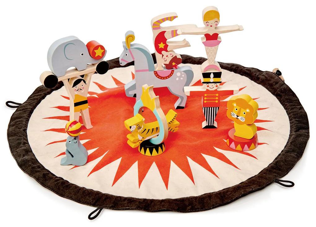 Tender Leaf Toys - Sacul cu povesti de la circ din lemn - Circus Stacker