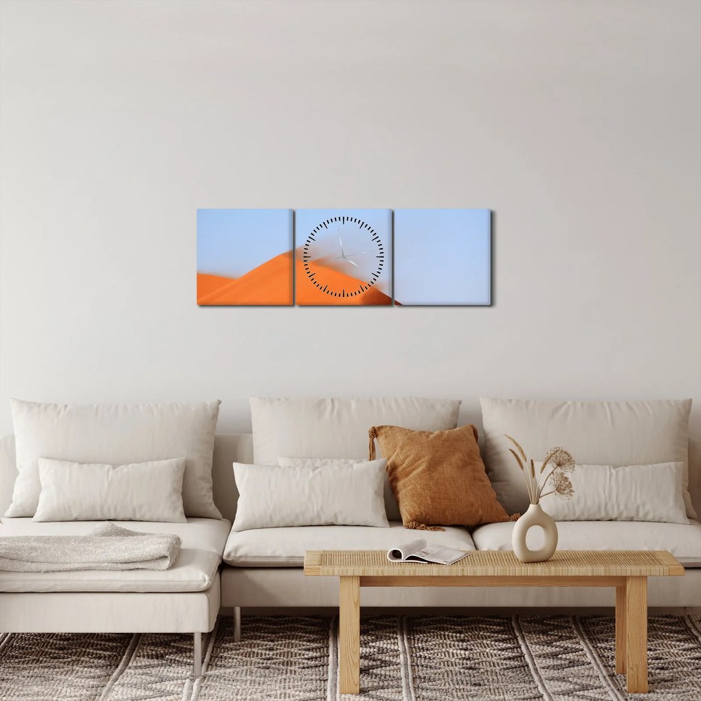 Tablou - Deșert nisipos (cu ceas) (90x30 cm)