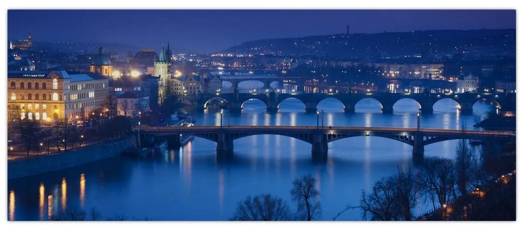 Tablou cu podurile din Praga (120x50 cm)
