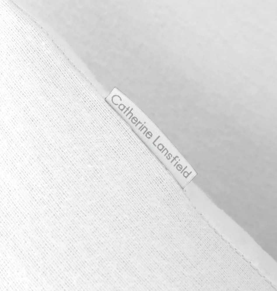 Lenjerie de pat albă din flanelă pentru pat dublu, extinsă 230x220 cm Brushed – Catherine Lansfield
