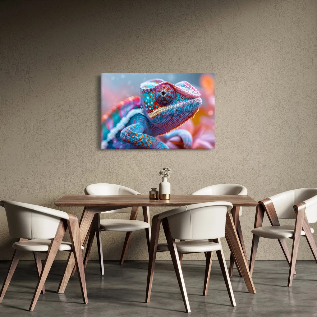 Tablou - Cameleon colorat (90x60 cm)