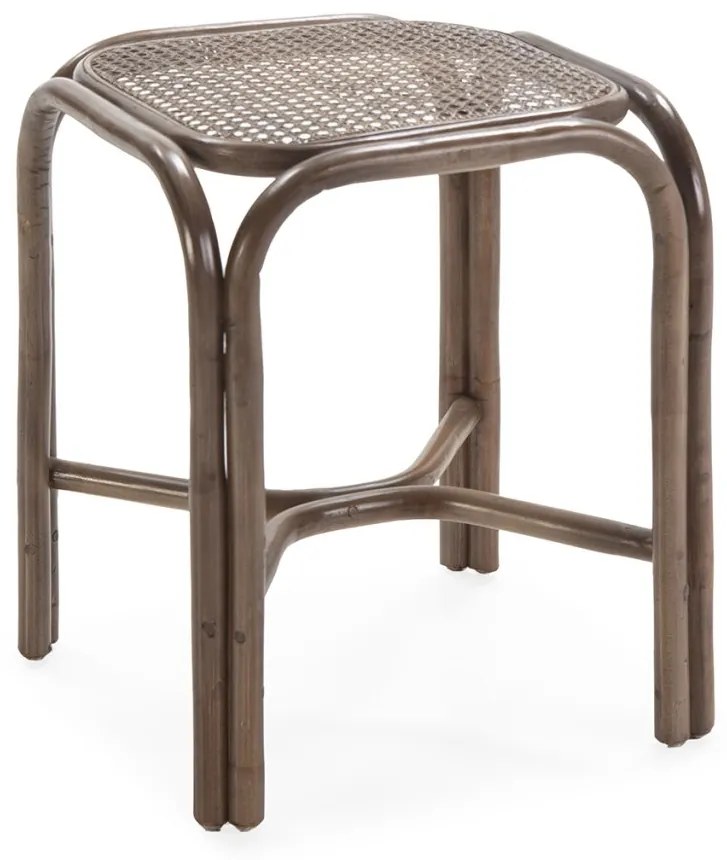 Scaun din rattan design rustic maro 40x40cm
